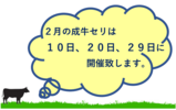 2月は最終日に開催いたします(うるう年)